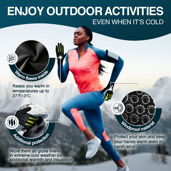 Touch Screen Reflective Running Gloves