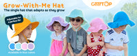 Sun Protection Hat for Kids with UPF 50+ - Safety Headgear - Ariel Foldable, Water-resistant, Adjustable Hat Fish Design