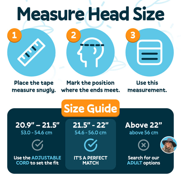 Sun Protection Hat for Kids with UPF 50+ - Safety Headgear - Navigator Ponytail Kids Series