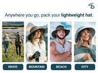 GearTop Navigator Series lightweight and packable sun hat designed for travel, hiking, river adventures, mountain trails, beach days, and city outings.