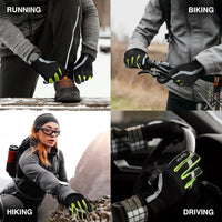 GearTop touchscreen reflective gloves designed for running, cycling, hiking, and driving with secure grip, warm comfort, and reflective visibility for outdoor adventures.