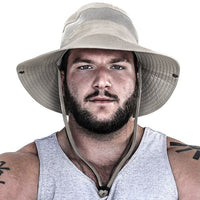 Beige Navigator Series Fishing Hat with UPF 50+ Sun Protection