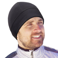 Black Skull Cap Helmet Liner Running Beanie