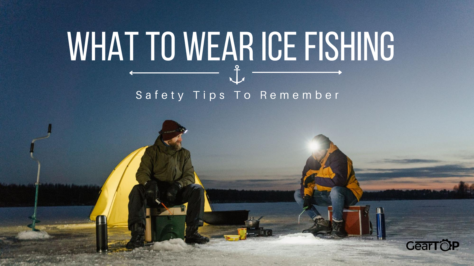 Ice fishing clothing and ice fishing gear