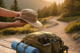 Packable UPF 50+ sun hat stuffed for travel