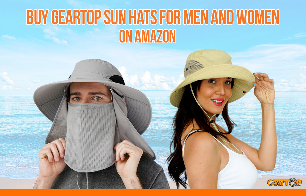 GearTOP Sun Hat Boonie Hat - Wide Brim Bucket Hat for Men and
