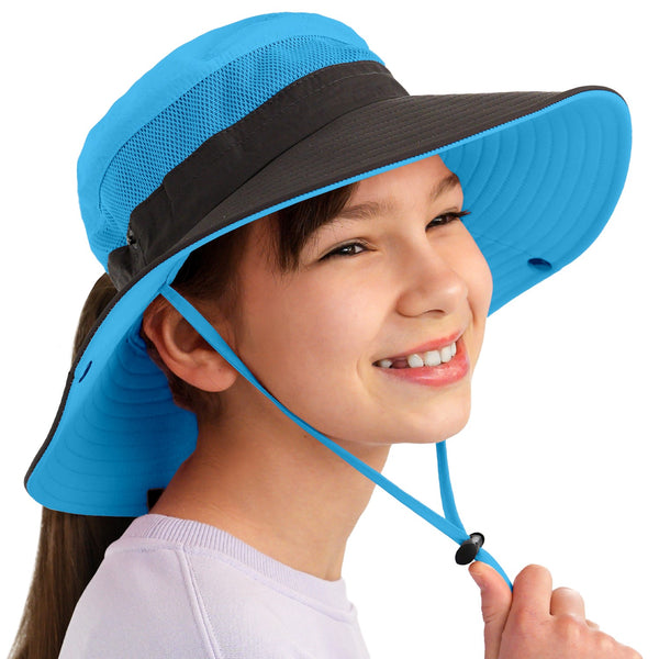 Sun Protection Hat for Kids with UPF 50+ - Safety Headgear - Navigator Ponytail Kids Series
