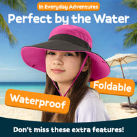 Sun Protection Hat for Kids with UPF 50+ - Safety Headgear - Navigator Ponytail Kids Series