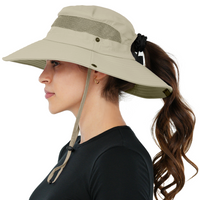 Navigator Ponytail Series Sun Protection Hat with UPF 50+ - Women Buck -  GearTOP