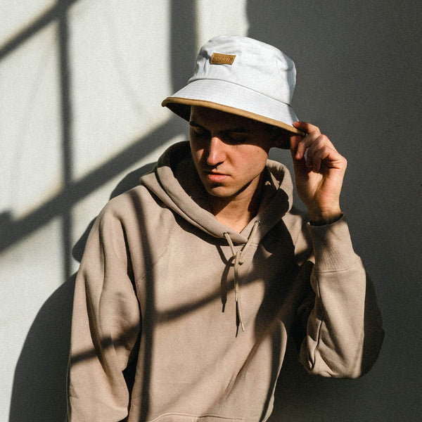 Suede Bucket Hat for Men & Women – Packable Wide Brim Sun Hat with Hidden Pocket & Removable Strap