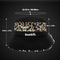 Vibrant Bucket Hat – Packable Unisex Wide Brim Summer Sun Hat with Hidden Pocket & Strap