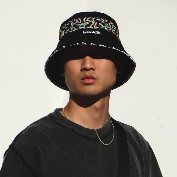 Vibrant Bucket Hat – Packable Unisex Wide Brim Summer Sun Hat with Hidden Pocket & Strap