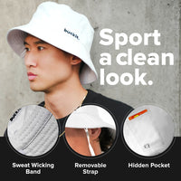 Clean Slate Bucket Hat | Premium Cotton Unisex Bucket Hat with Hidden Pocket
