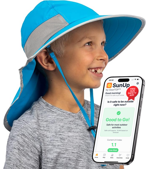 Sun Protection Hat for Kids with UPF 50+ - Safety Headgear - Discoverer Series