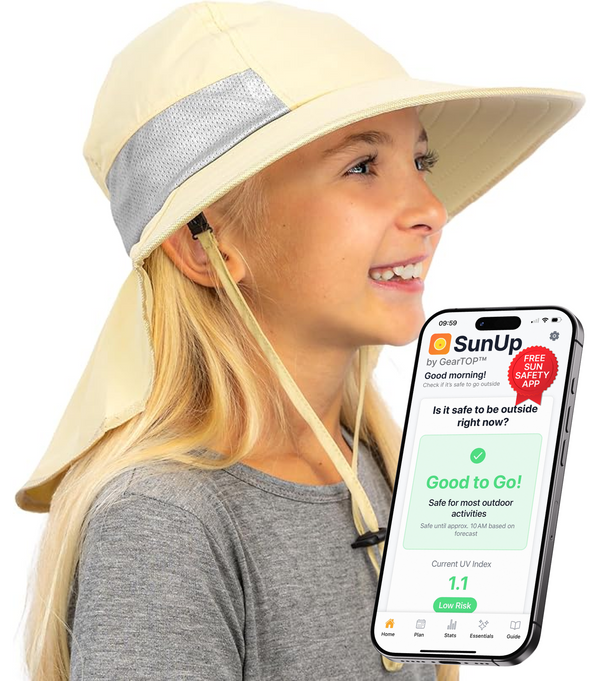 Sun Protection Hat for Kids with UPF 50+ - Safety Headgear - Discoverer Series