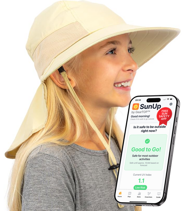Sun Protection Hat for Kids with UPF 50+ - Safety Headgear - Discoverer Series