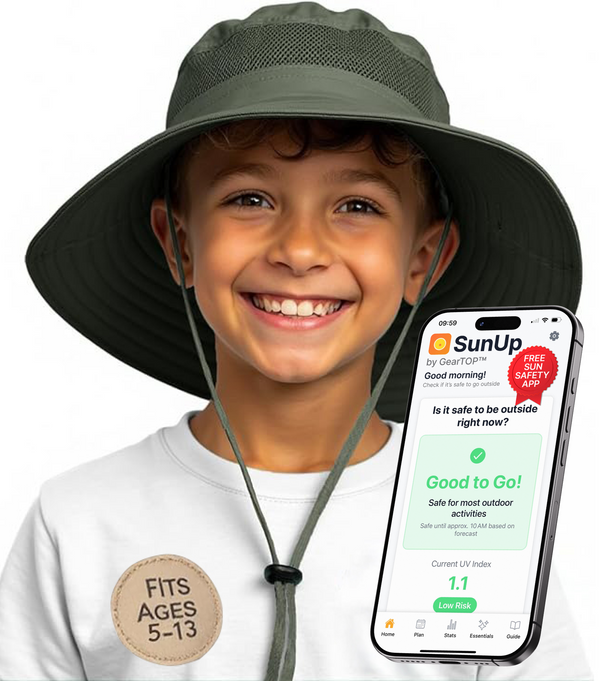 Sun Protection Hat for Kids with UPF 50+ - Safety Headgear - Navigator Kids Series