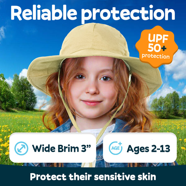 Sun Protection Hat for Kids with UPF 50+ - Safety Headgear - Voyager Series