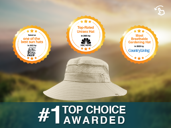 GearTop Navigator Series UPF 50+ sun protection hat recognized as a top-rated unisex outdoor hat for breathable comfort, wide brim coverage, and all-day performance.