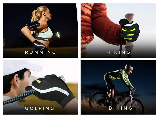 GearTop reflective running gloves provide warmth, touchscreen functionality, and secure grip for running, hiking, golfing, and cycling in cool and cold weather.