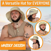 GearTOP Floater Series waterproof UPF 50+ sun protection hat designed for both men and women with an adjustable fit, breathable mesh panels, and wide brim coverage.