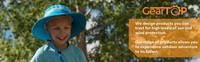 Child playing outdoors wearing GearTOP kids sun hat with wide brim and UV protection for all-day comfort