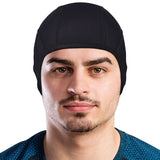 Black Skull Cap Helmet Liner Running Beanie